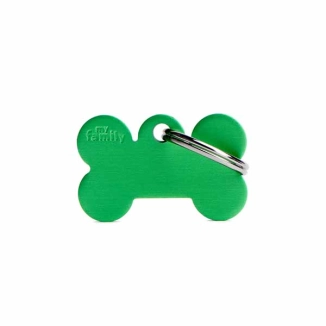 My Family Medaglietta Basic Osso Piccolo Verde in Alluminio