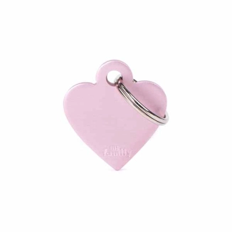 My Family Medaglietta Basic Cuore Piccolo Rosa in Alluminio