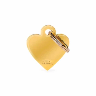 My Family Medaglietta Basic Cuore Piccola in Ottone Dorato