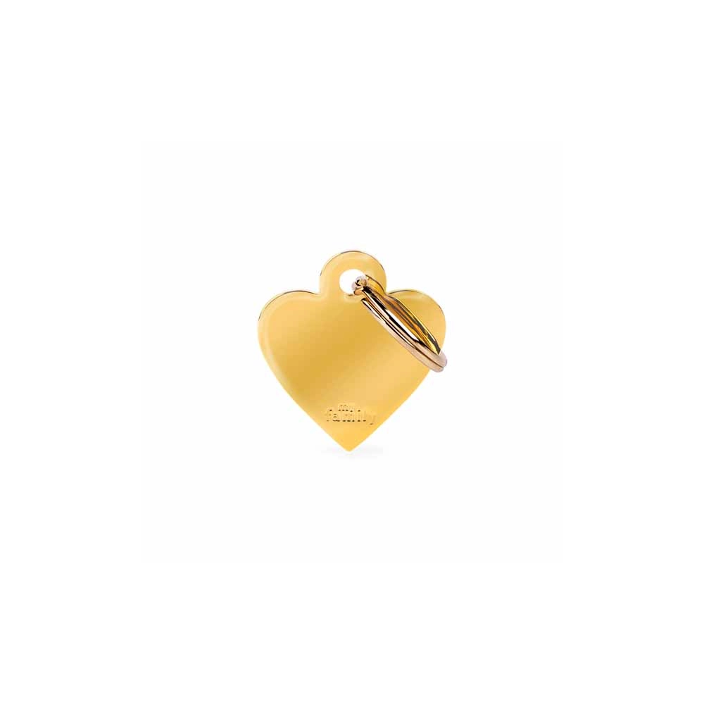 My Family Medaglietta Basic Cuore Piccola in Ottone Dorato