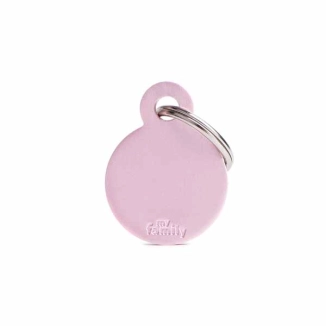 My Family Medaglietta Basic Cerchio Piccolo Rosa in Alluminio