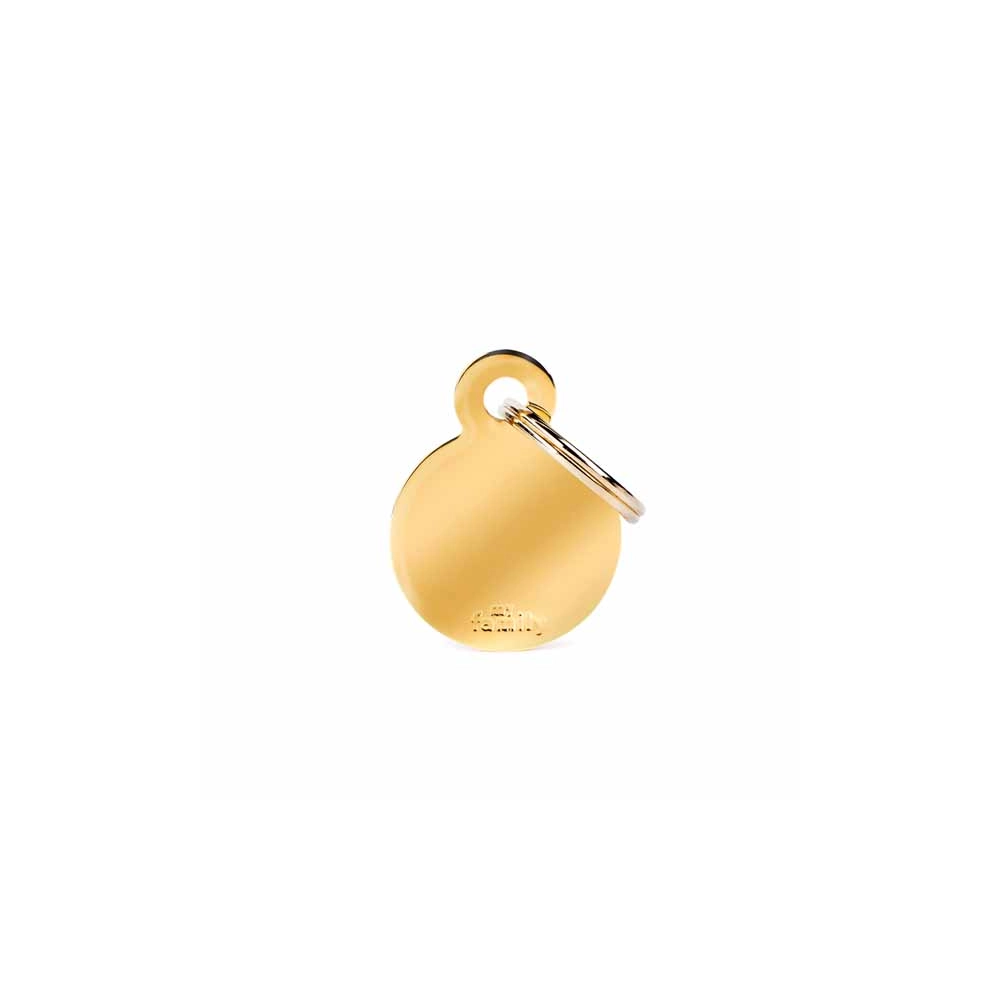My Family Medaglietta Basic Cerchio Small in Ottone Dorato
