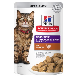 Hill's Science Plan Sensitive Stomach & Skin Adult al Tacchino in Bustina