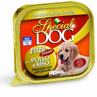 Monge Special Dog Puppy & Junior Paté con Pollo e Riso in Vaschetta