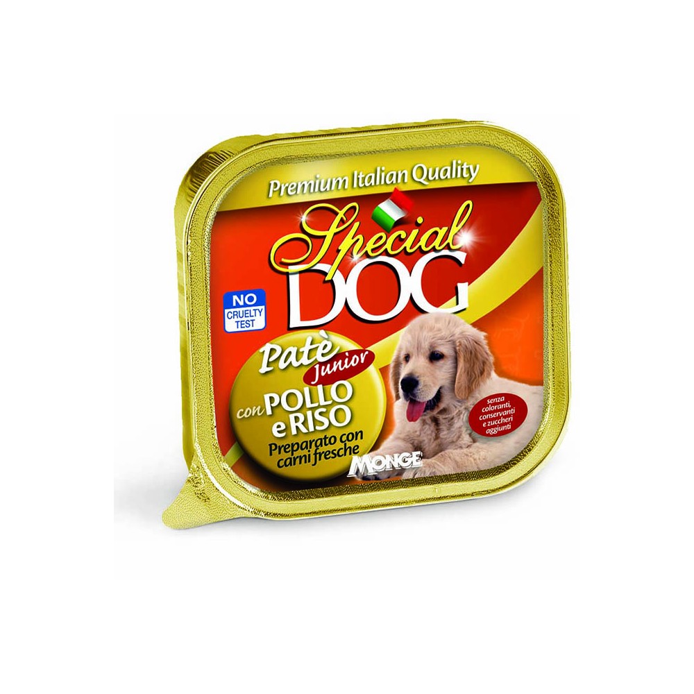 Monge Special Dog Puppy & Junior Paté con Pollo e Riso in Vaschetta