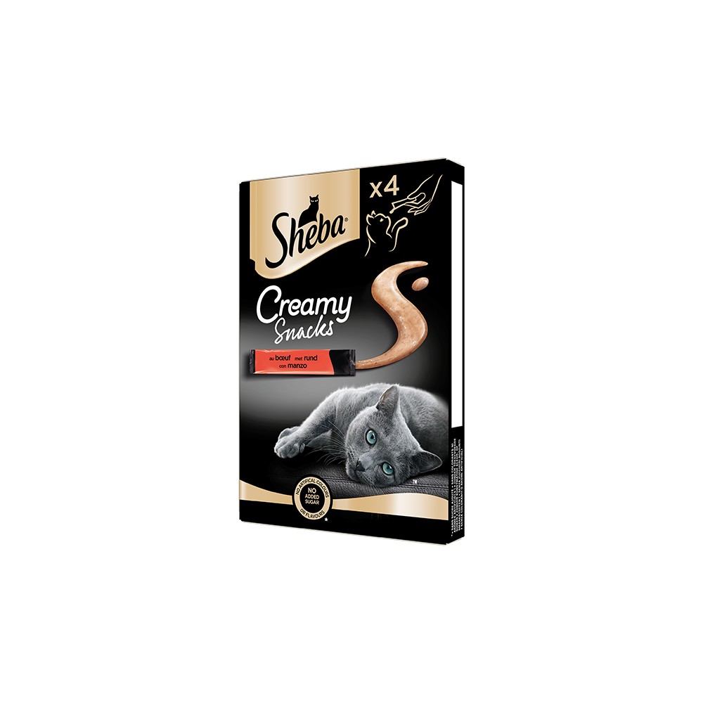 Sheba Creamy Snack per Gatti al Manzo Multipack
