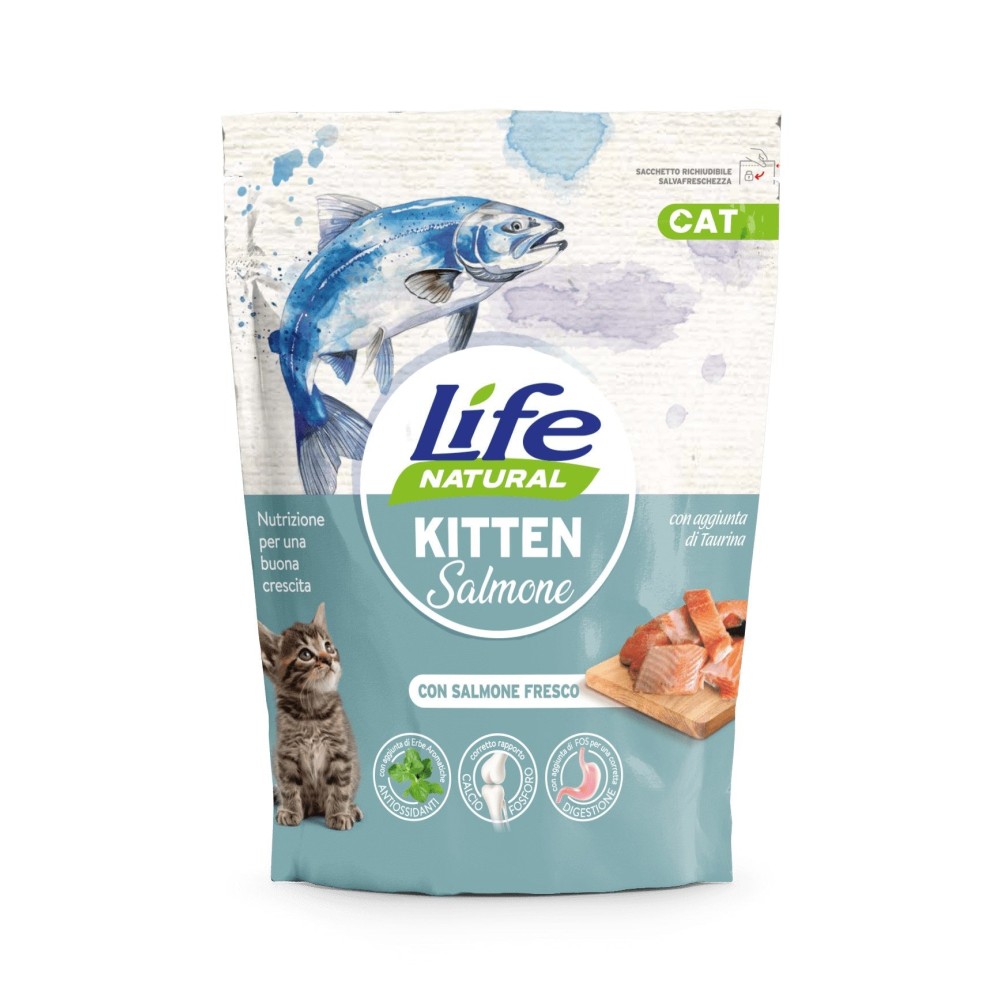 Life Natural Life Cat Kitten al Salmone