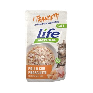 Life Natural Life Cat Trancetti Pollo con Prosciutto in Bustina