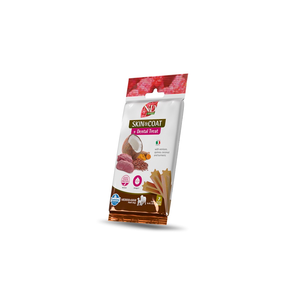 Farmina N&D Quinoa Skin & Coat Dental Treat al Cervo Medium/Maxi