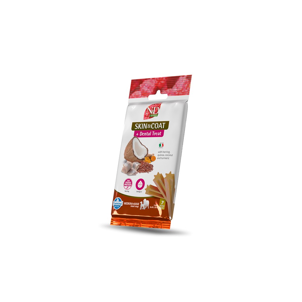 Farmina N&D Quinoa Dental Treat Skin & Coat Aringa Medium & Maxi