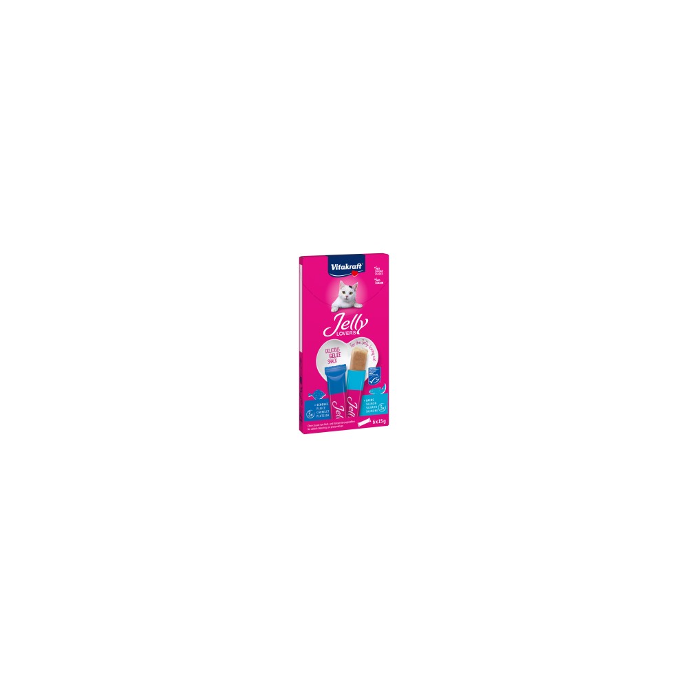 Vitakraft Jelly Lovers Snack per Gatti Salmone e Platessa