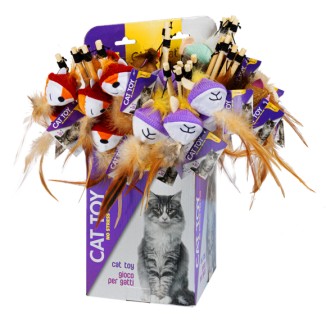 GimCat Canna Teaser con Peluche e Catnip per Gatti