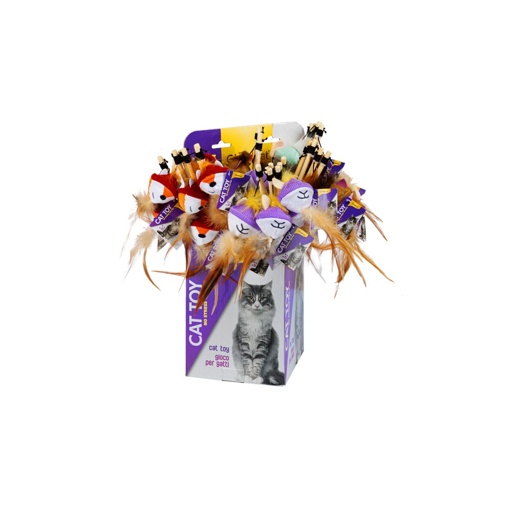 GimCat Canna Teaser con Peluche e Catnip per Gatti