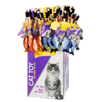 GimCat Canna Teaser con Pesce e Catnip per Gatti
