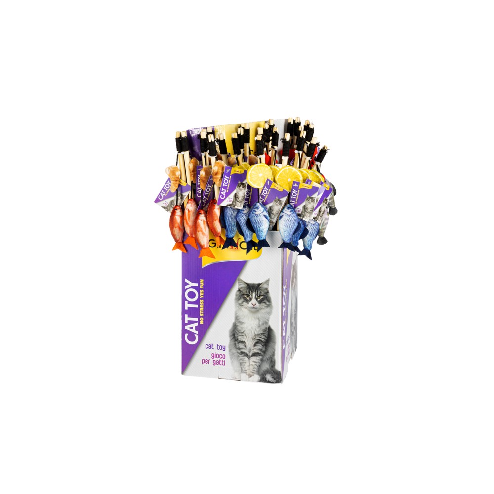 GimCat Canna Teaser con Pesce e Catnip per Gatti