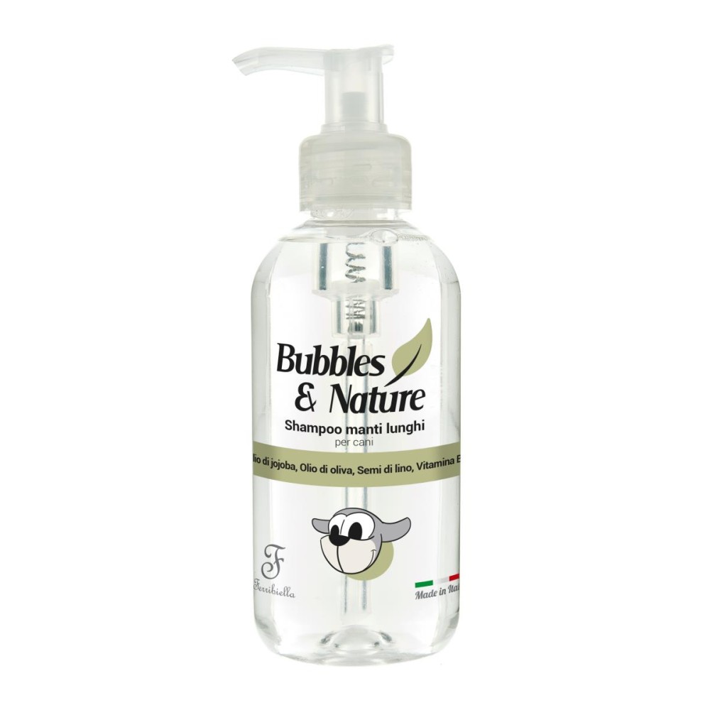Ferribiella Bubbles & Nature Shampoo Manto Lungo all'Olio di Jojoba per Cani