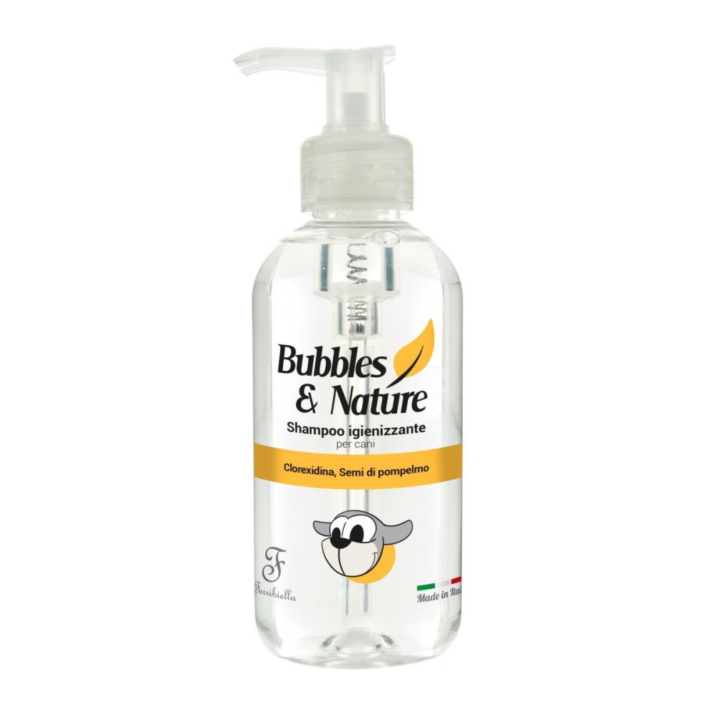 Ferribiella Bubbles & Nature Shampoo Igienizzante alla Clorexidina per Cani