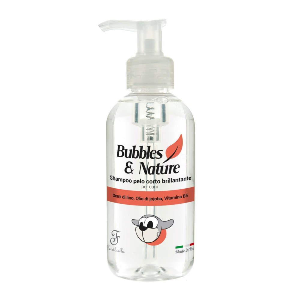 Ferribiella Bubbles & Nature Shampoo Pelo Corto Brillante per Cani