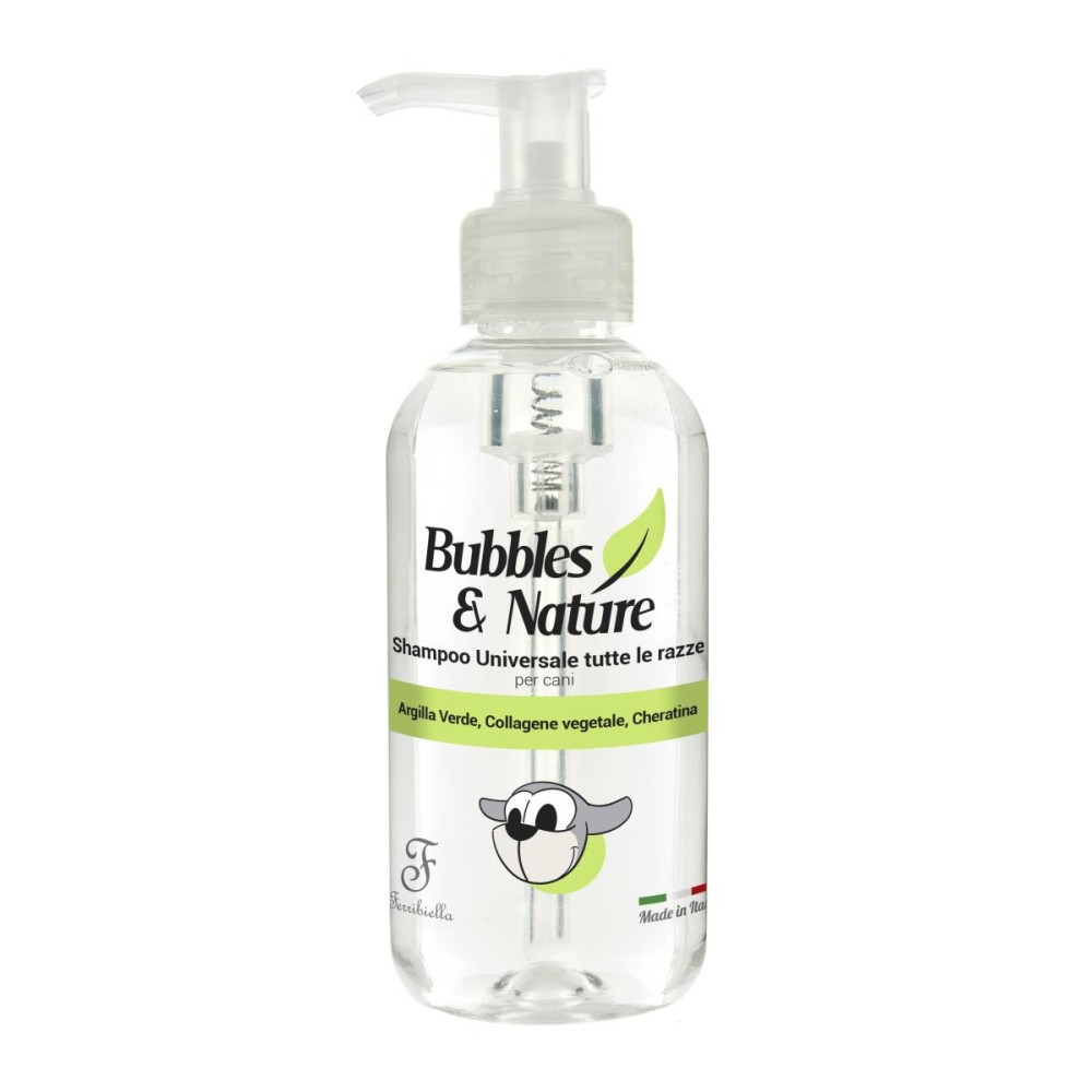 Ferribiella Bubbles & Nature Shampoo Universale all'Argilla Verde per Cani