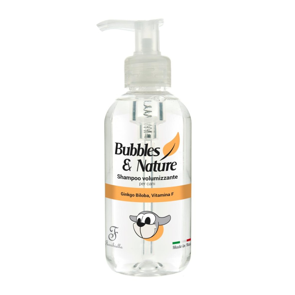 Ferribiella Bubbles & Nature Shampoo Volumizzante Pelo Fine per Cani