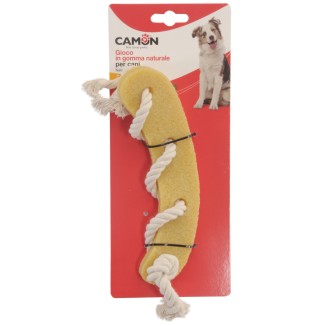 Camon Gioco in Gomma Naturale con Corda Intrecciata per Cani