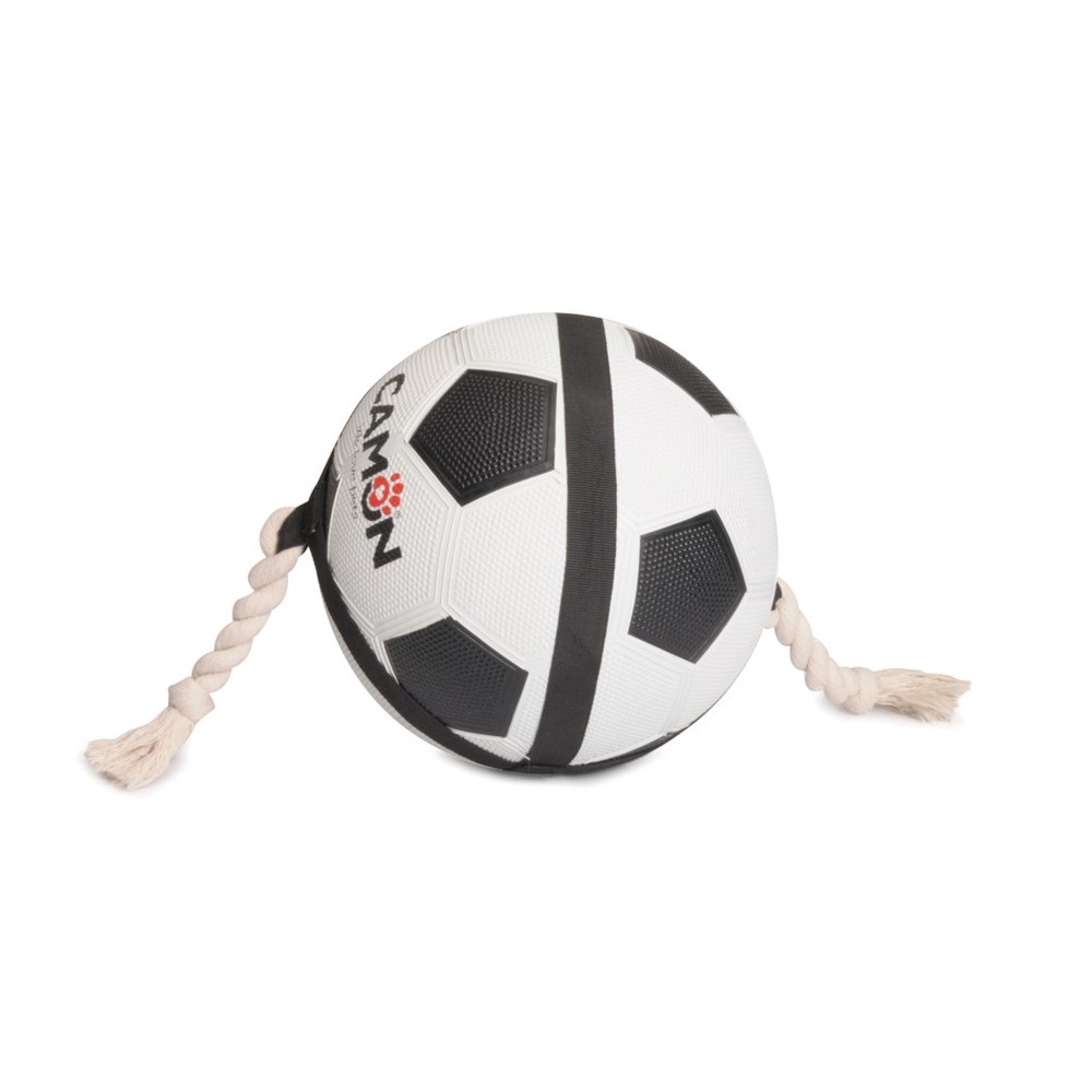 Camon Palla da Calcio con Maniglie in Corda per Cani