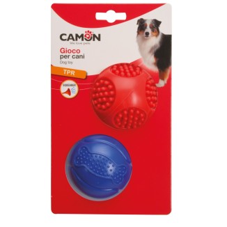 Camon Pallina in TPR con Punte e Squeaker per Cani