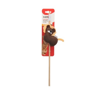 Camon Cannetta in Poliestere e Legno con Campanellino 4 Soggetti per Gatti