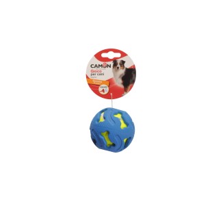 Camon Palla in Gomma con Pallina da Tennis e Squeaker per Cani