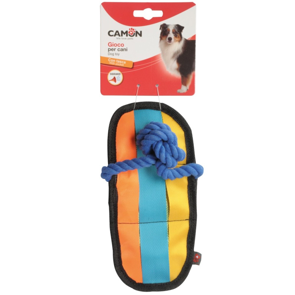 Camon Hide and Seek Infradito con Squeaker per Cani