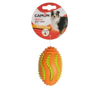 Camon Palla Rugby in Gomma e Lattice con Squeaker per Cani