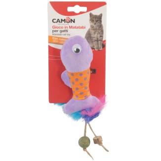 Camon Pesce in Poliestere e Matatabi con Catnip per Gatti