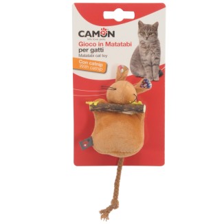 Camon Topino in Poliestere con Bastoncino in Matatabi e Catnip per Gatti