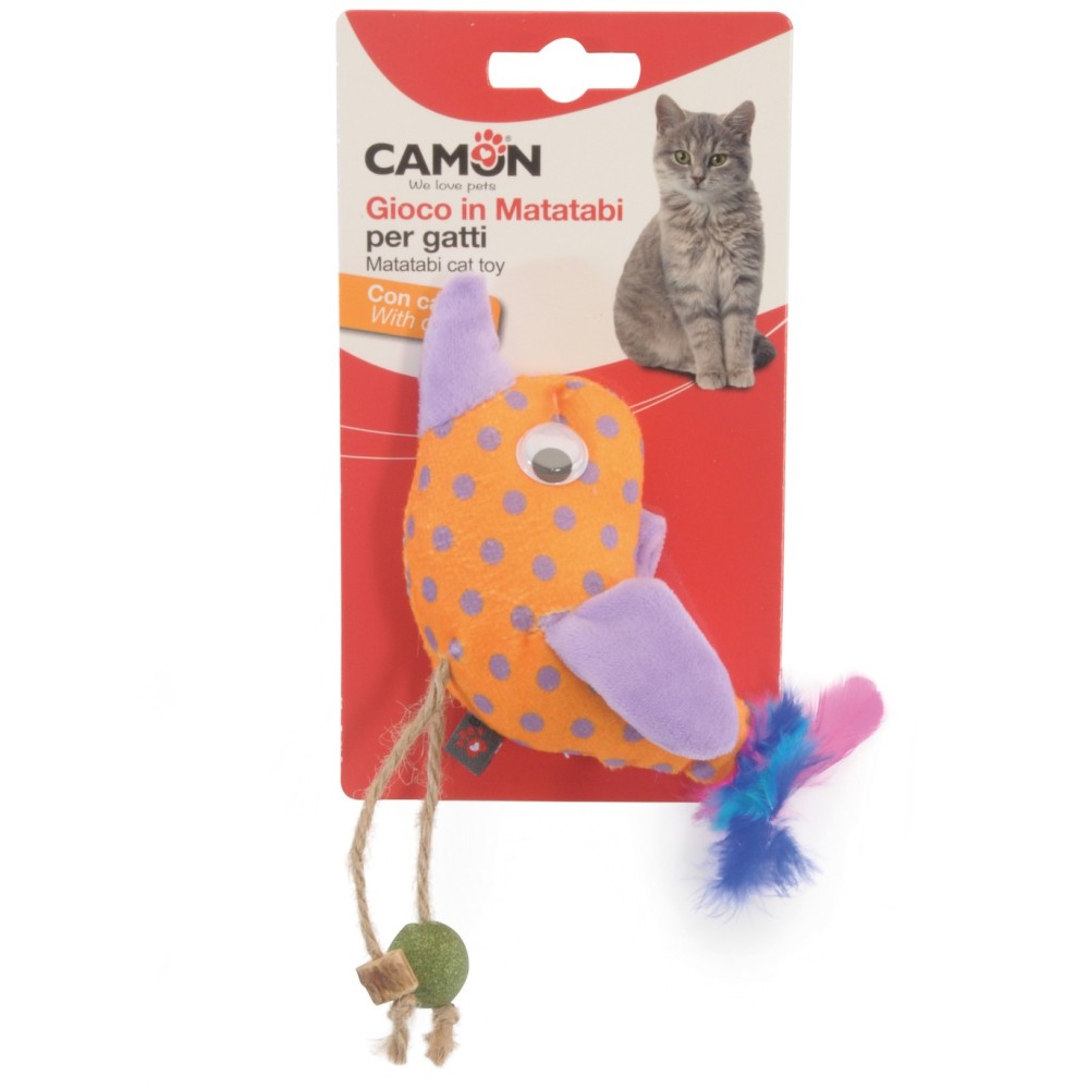Camon Uccellino in Poliestere e Matatabi con Catnip per Gatti