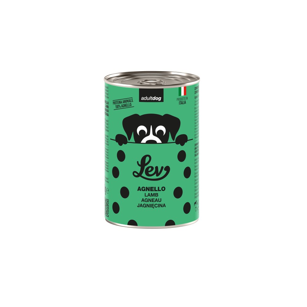 Natural Code Lev Dog Completo all'Agnello in Lattina