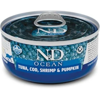 Farmina N&D Ocean Feline Adult (Tonno Merluzzo Gamberi e Zucca)