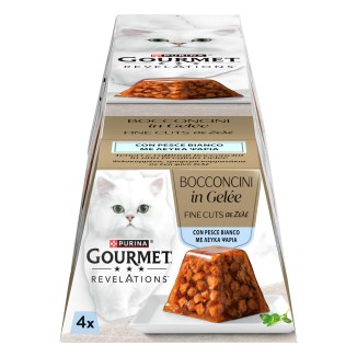 Purina Gourmet Revelations Gelée per Gatti al Pesce Bianco Multipack