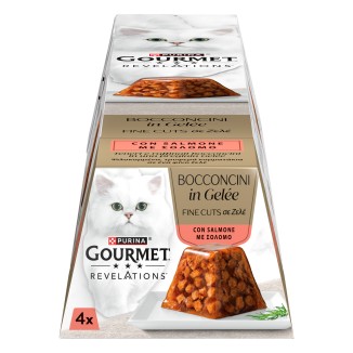 Purina Gourmet Revelations Gelée per Gatti al Salmone Multipack