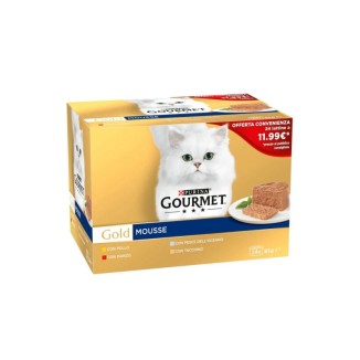 Purina Gourmet Gold Mousse per Gatti Assortiti in Lattina Multipack
