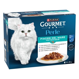 Purina Gourmet Perle Piaceri del Mare Filettini in Salsa Multipack in Bustina