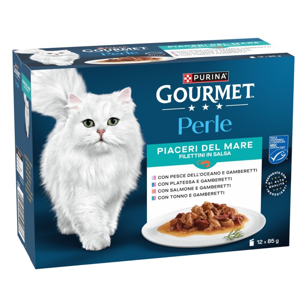 Purina Gourmet Perle Piaceri del Mare Filettini in Salsa Multipack in Bustina