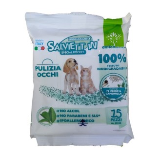 Salviett'in Special Pocket Salviette Pulizia Occhi al Tè Verde e Camomilla