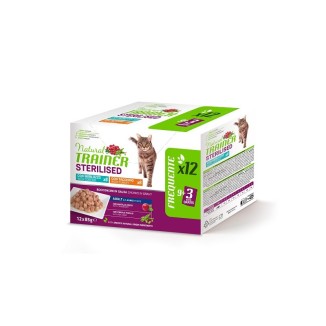 Natural Trainer Cat Sterilised al Tacchino e Merluzzo Multipack