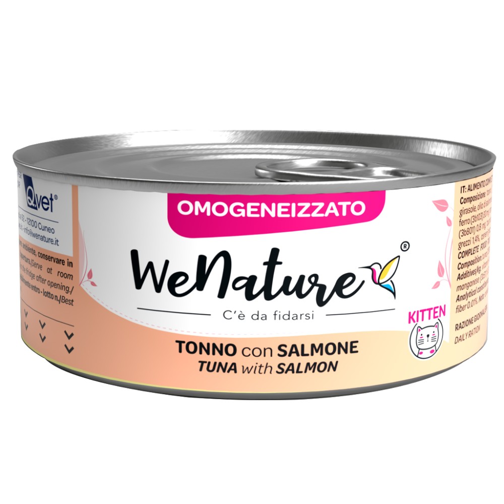 WeNature Kitten Omogeneizzato al Tonno con Salmone in Lattina