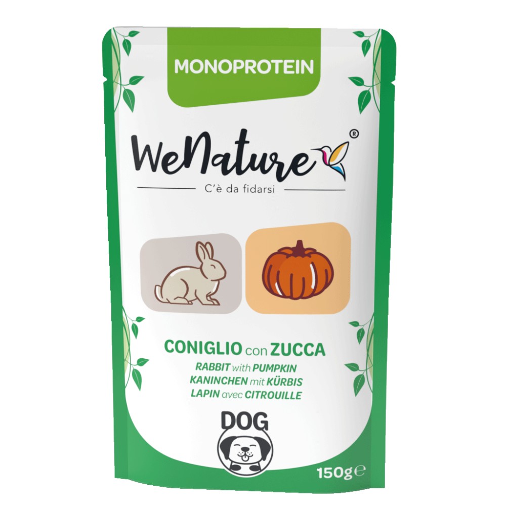 WeNature Monoprotein Cane al Coniglio con Zucca in Bustina
