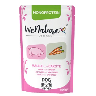 WeNature Monoprotein Cane al Maiale con Carote in Bustina