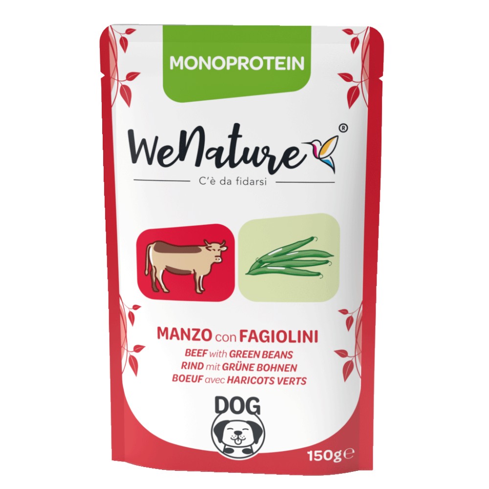 WeNature Monoprotein Cane al Manzo con Fagiolini in Bustina