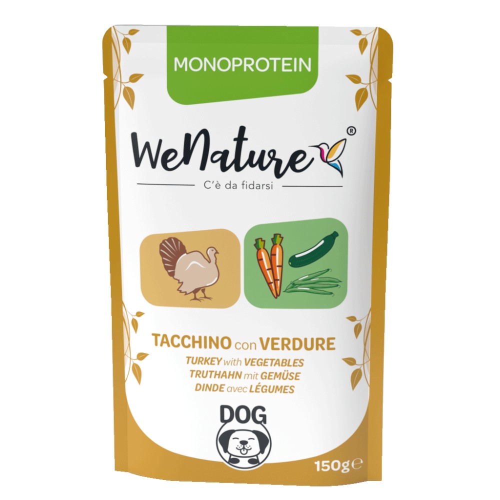 WeNature Monoprotein Cane al Tacchino con Verdure in Bustina