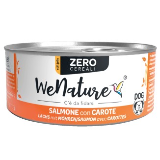 WeNature Zero Cereali Cane al Salmone con Carote in Lattina