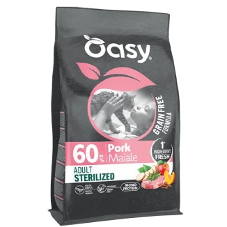 Oasy Grain Free Formula Cat Adult Sterilized al Maiale